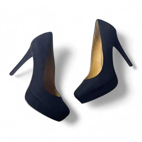 CHINESE LAUNDRY Los Angeles Wonder Black Suede Platform Pumps New! Size 10 - Picture 3 of 9